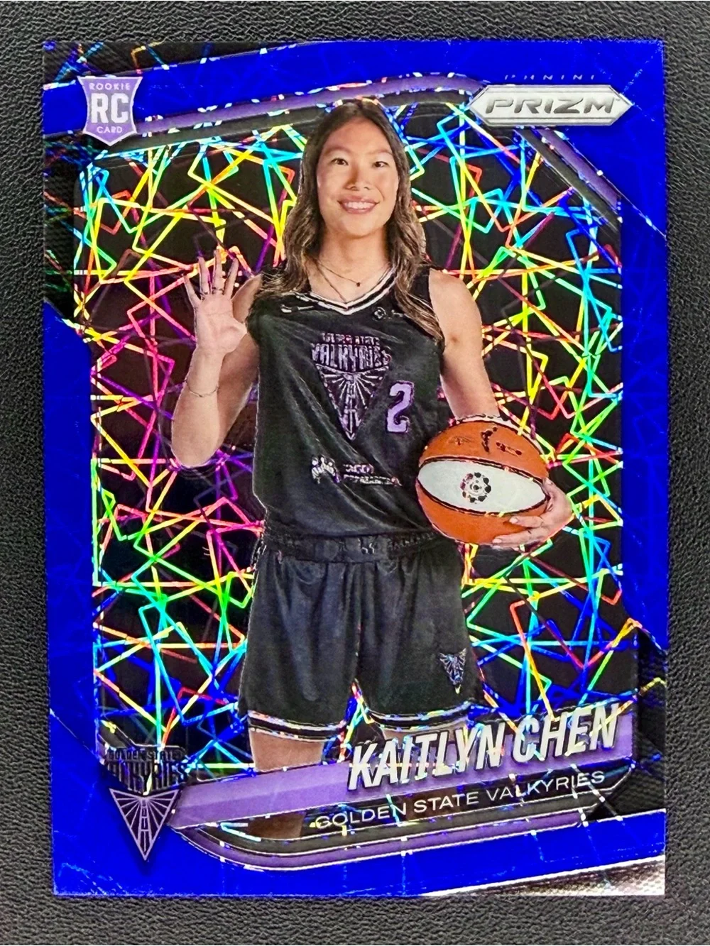 2025 Panini Prizm WNBA Kaitlyn Chen Blue Velocity Laser Rookie RC Variation #143